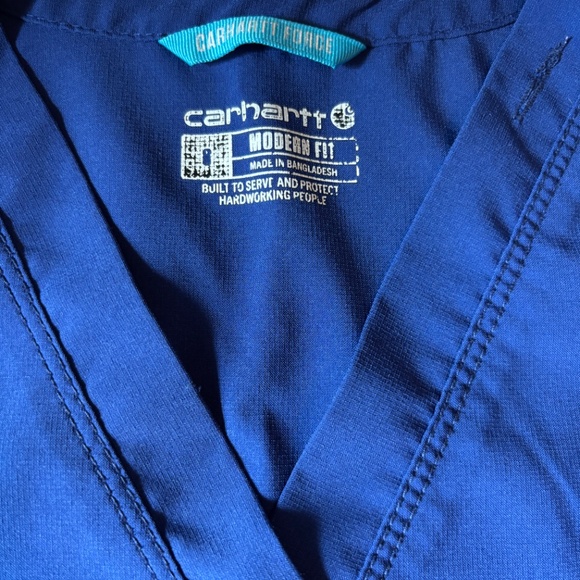 Carhartt scrub set (top and bottom) galaxy blue small women’s - Picture 4 of 8